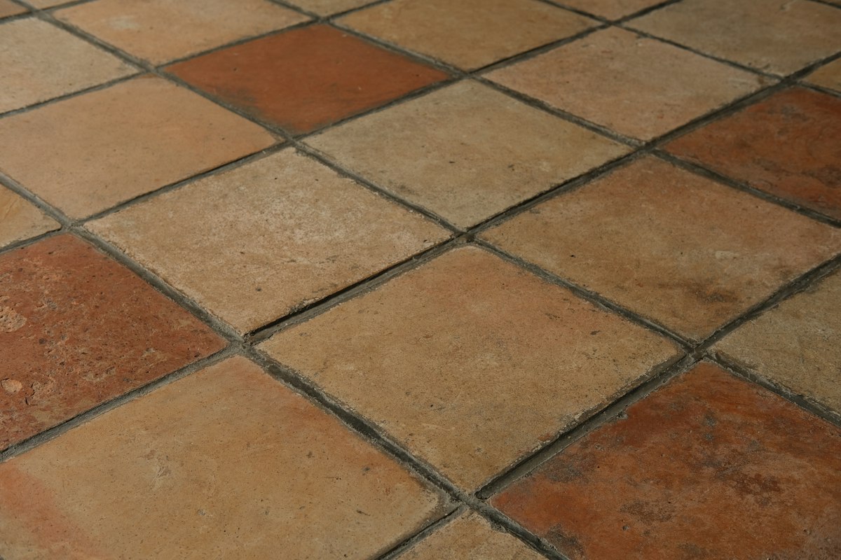 Saltillo-style terracotta floor tiles